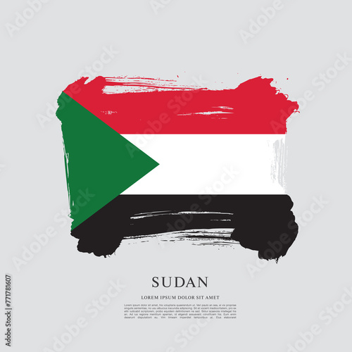 Flag of Sudan, vector illustration 