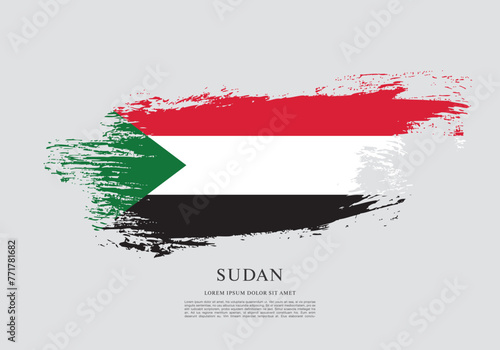 Flag of Sudan, vector illustration 