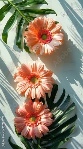 Pink Flowers in Vase on Table