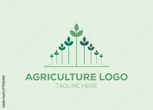 Luxury agriculture logo, professional agriculture logo, natural agriculture logo, and template design