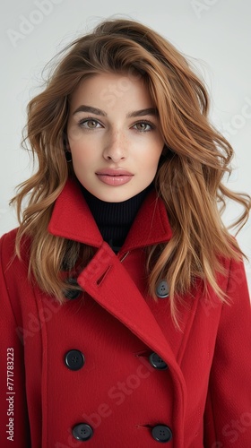 Woman in Brown Jacket and White Scarf