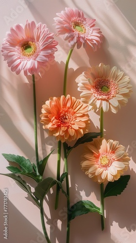 Cluster of Orange Flowers on Table