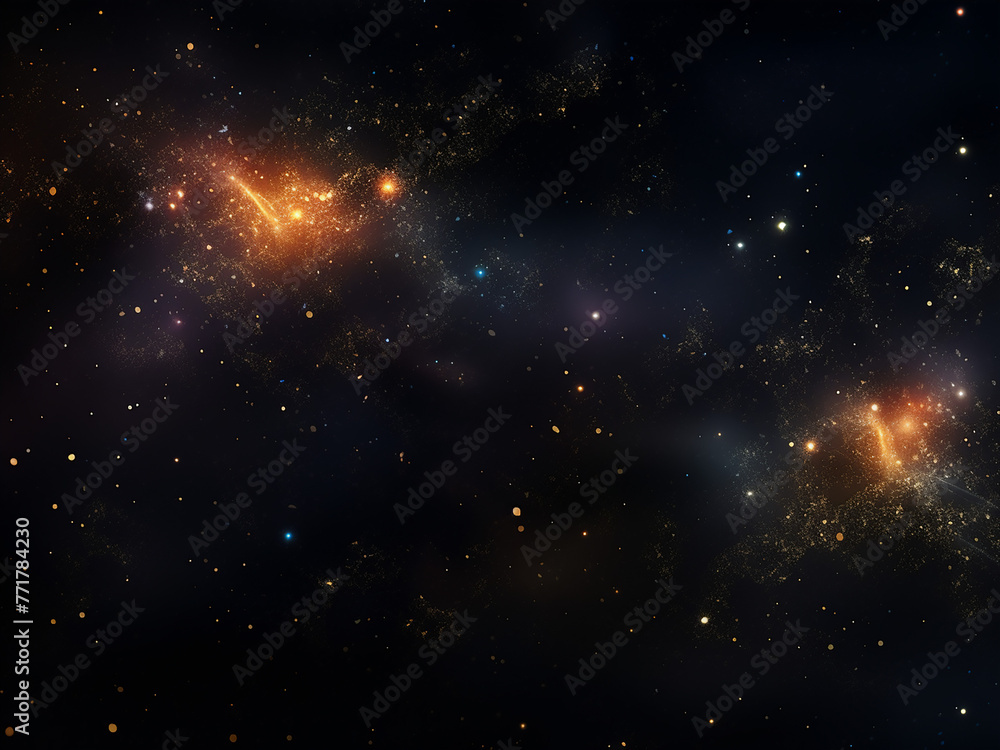 Mysterious Galaxies Dark in the Cosmic Abyss. AI Generation.