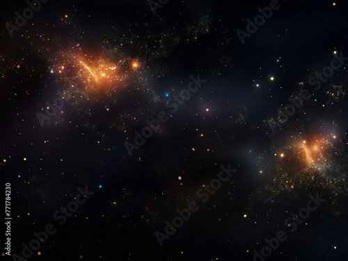 Mysterious Galaxies Dark in the Cosmic Abyss. AI Generation.