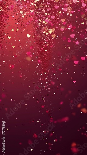Red and Pink Hearts Background