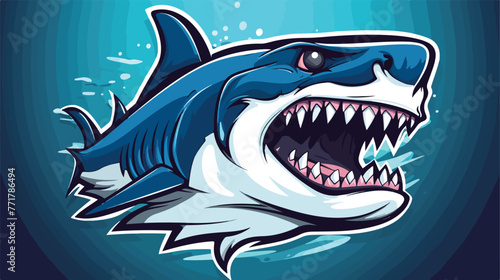 Angry Shark Mascot Logo - Animals Mascot E-sport lo
