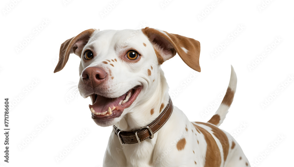 cute pointed dog isolated on transparent background