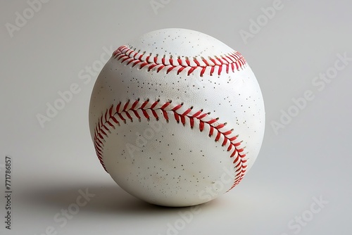 White ball with red accents  baseball ball