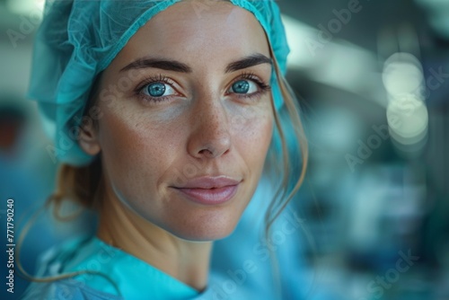 Captivating portrait of surgeon in advanced OR environment