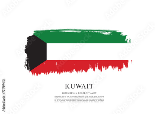 Flag of Kuwait, vector illustration 