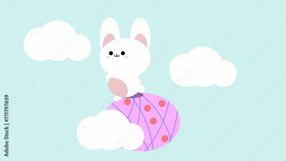 4k animation of cute bunny characters for easter 4k animation of cute bunny characters for easter