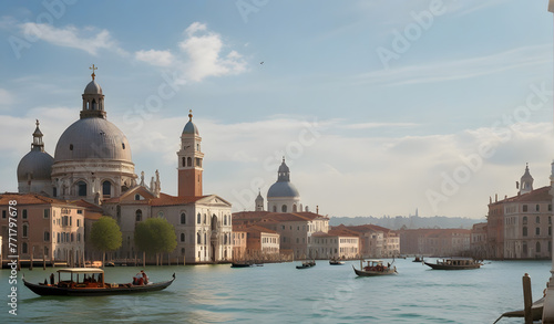 Wenecja, widok na kanał Grande i bazylikę Santa Maria della sa