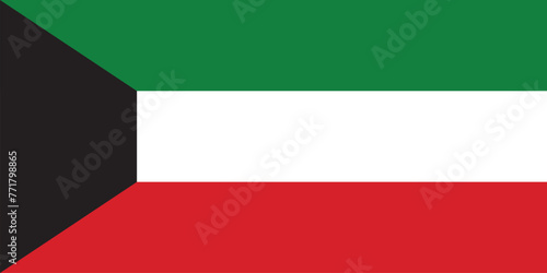 Flag of Kuwait, vector illustration 