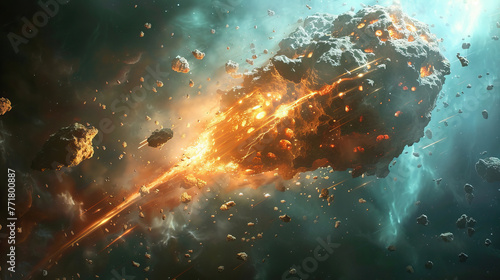 Cataclysmic Cosmic Event Amidst Asteroid Belt