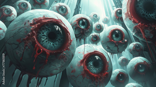Dreamscape of Mysterious Eyes in the Deep