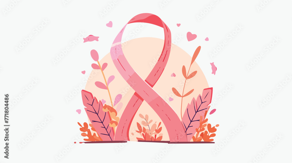 Breast cancer campaign icon vector illustration gra