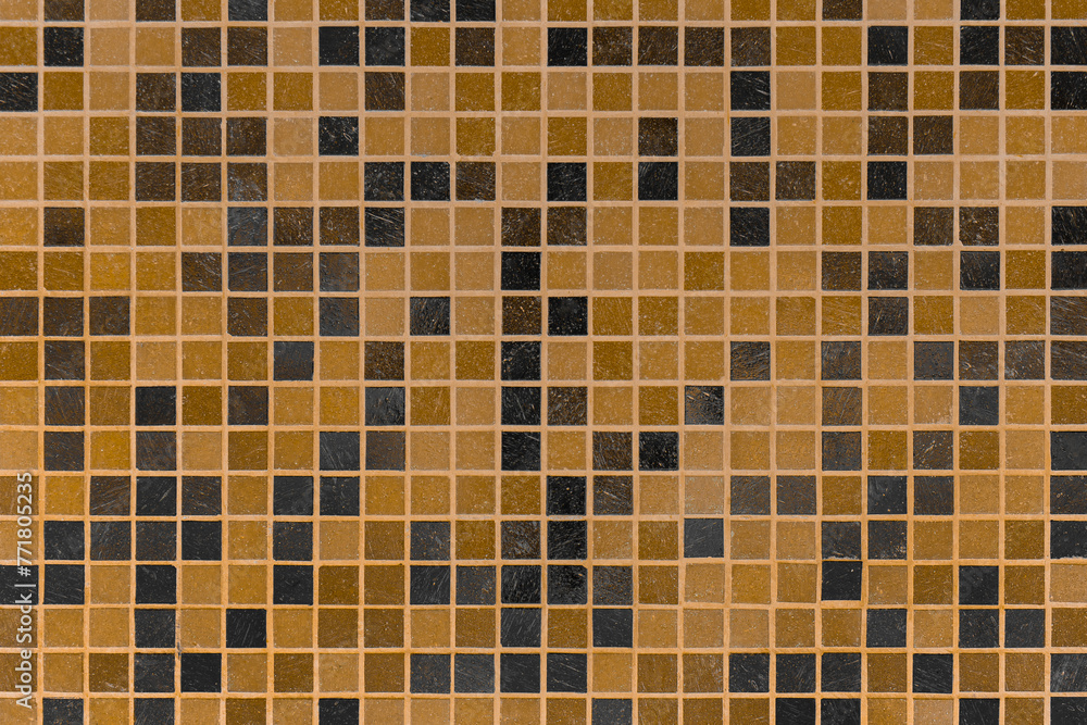 Mosaic Square Ceramic Tiles Black Brown Color Abstract Bath Pattern Toilet Texture Background Mosaic Square Ceramic Tiles Black Brown Color Abstract Bath Pattern Toilet Texture Background