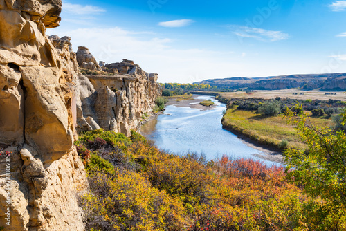 Writing on stone historic provincial park in Alberta Canada