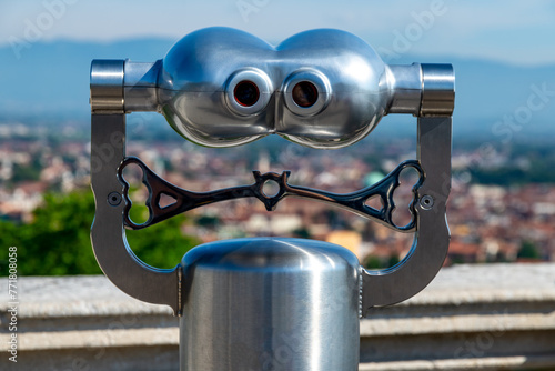 Observation Point in Vicenza, Italy with Binoculars photo