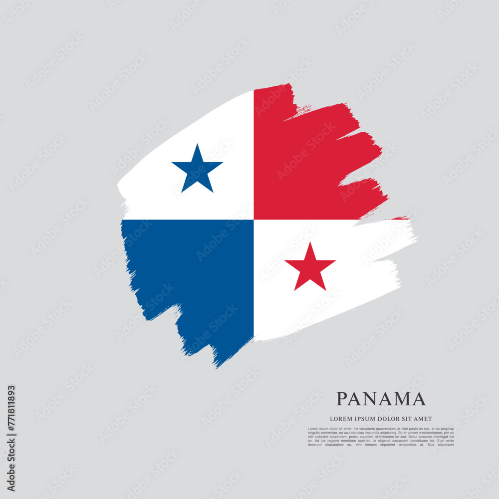 Flag of Panama, vector illustration 