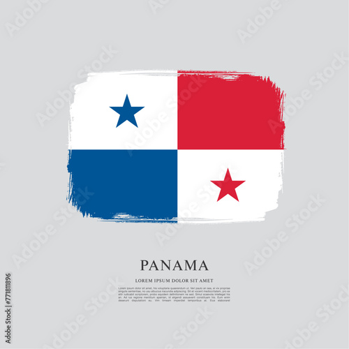 Flag of Panama, vector illustration 