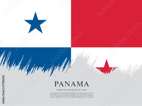 Flag of Panama, vector illustration 