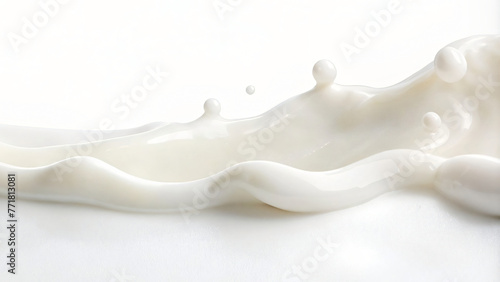 Milk splash on black and white backgrounds with a creamy texture, representing freshness and health