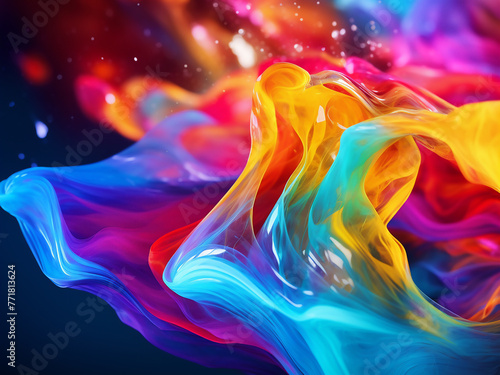 Engage with the abstract beauty of a colorful motion blur background.