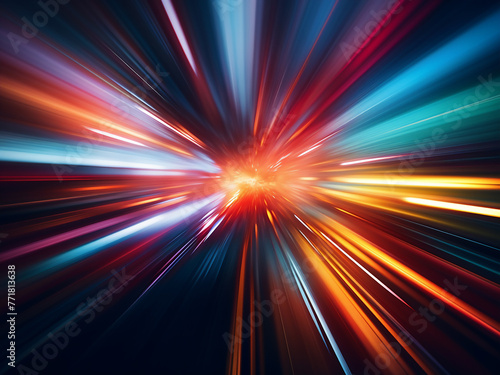 Dive into the energetic essence captured in this very colorful motion blur background.