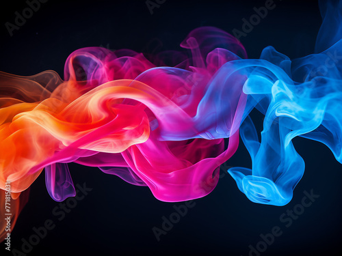 Liquid paint drops in water create abstract background with text area