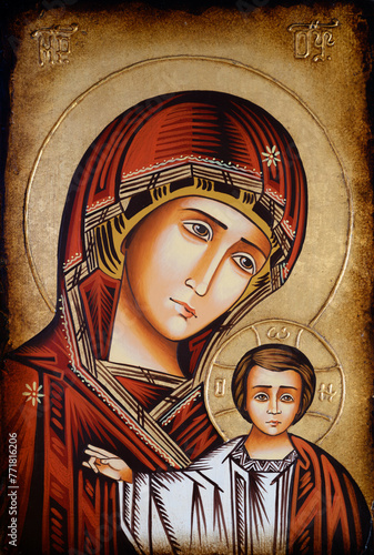 Byzantine icon of the Mother of God with the Infant Jesus.
