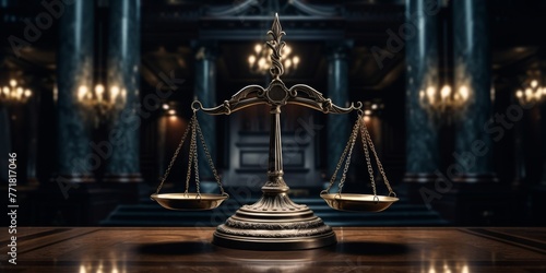 scales courtroom justice Generative AI