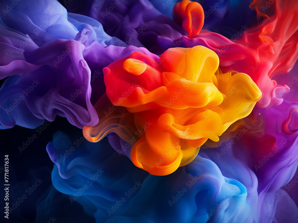 Fototapeta premium Abstract background features dynamic light tinsel in defocus