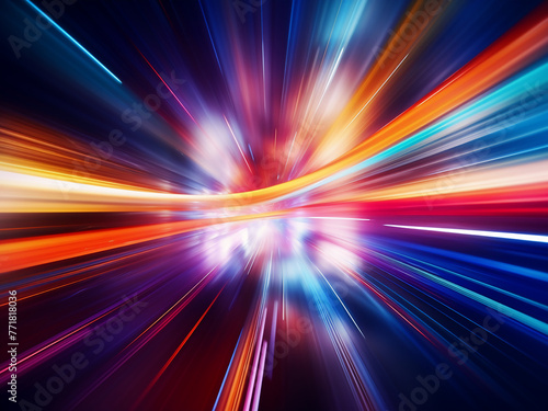 Abstract speed motion blur adds energy to colorful textures.