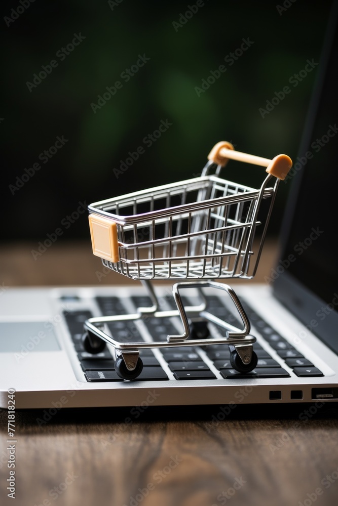 ordering and delivering goods online shopping cart laptop Generative AI