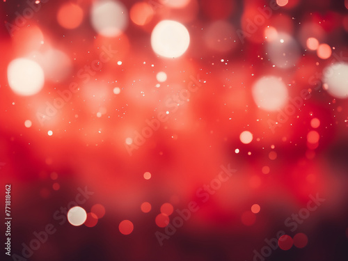Blurred backdrop with festive red spots for creative design.