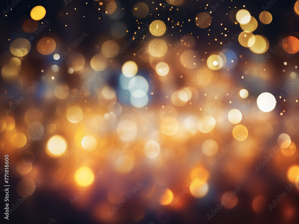 Blinking bokeh lights create a festive ambiance for the holidays. Blinking bokeh lights create a festive ambiance for the holidays.