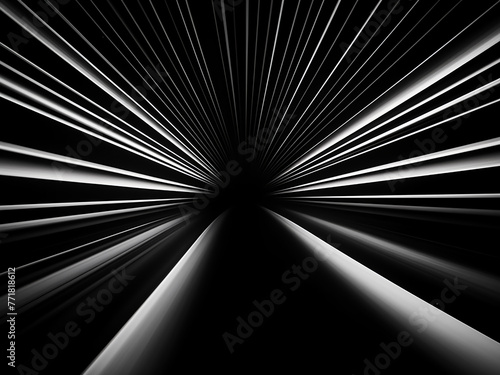 Fast-moving narrow lines form a seamless loop in a tunnel.