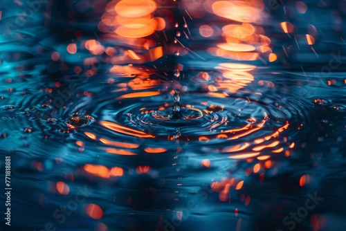 ripples in water from water drop 