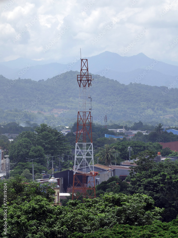 Obraz premium BTS telecommunication.