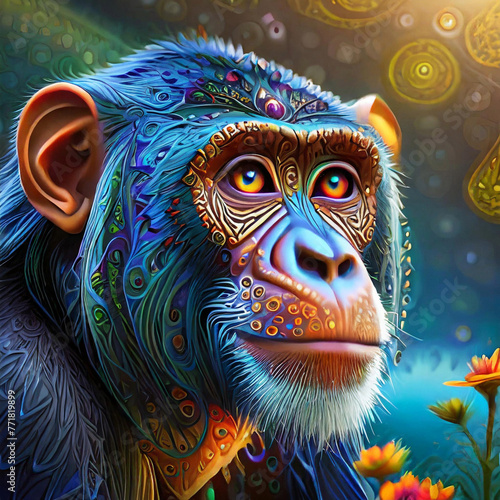 gros plan d'un chimpanzé
