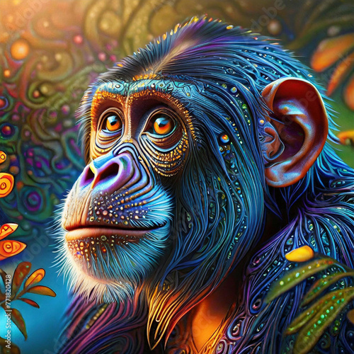 gros plan d'un chimpanzé