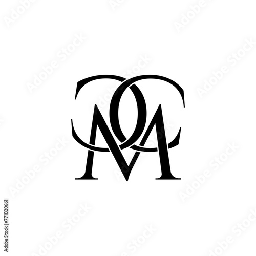 cmc lettering initial monogram logo design