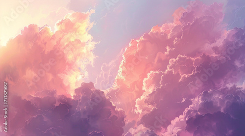 Soft and slightly cloudy background