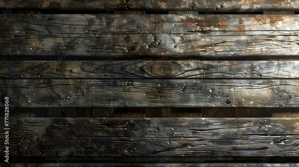 Rendered Old Wooden Planks with Industrial Brutalist Style Rendered Old Wooden Planks with Industrial Brutalist Style