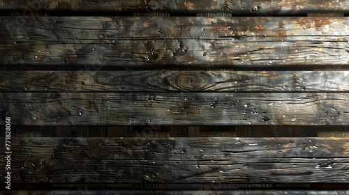 Rendered Old Wooden Planks with Industrial Brutalist Style