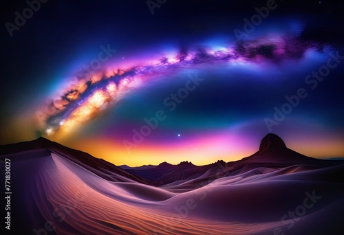Mesmerizing Light Painting Under the Milky Way