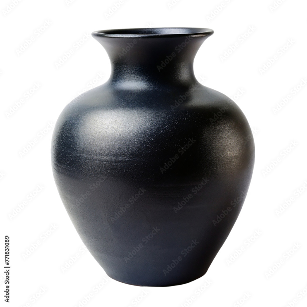 black vase isolated on transparent background. black vase isolated on transparent background.