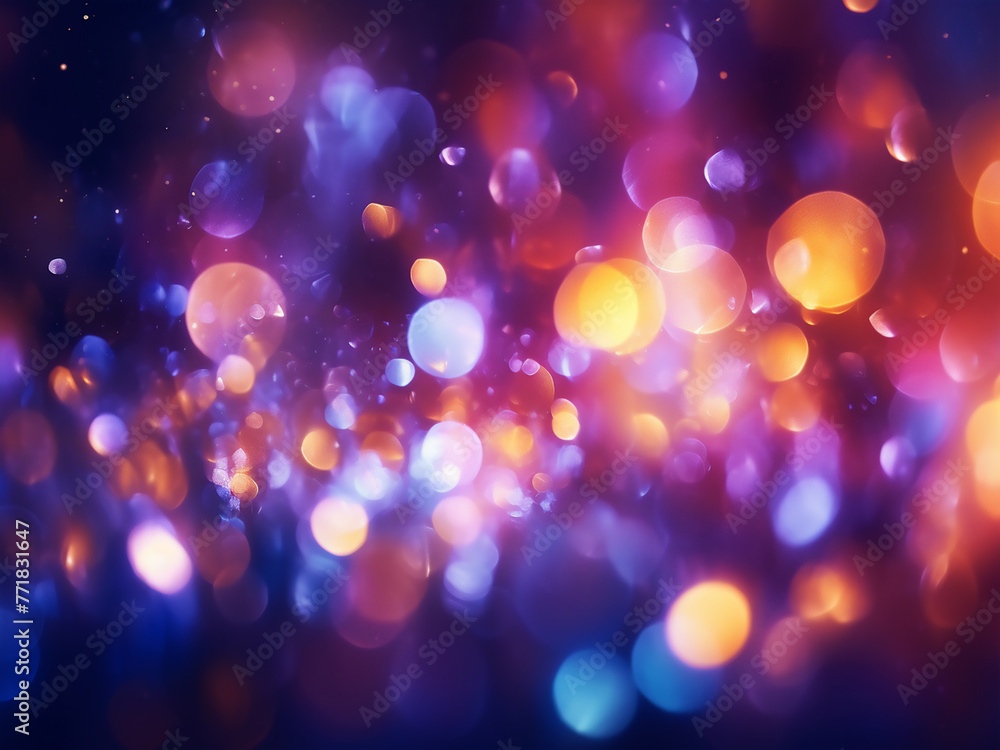 Explore the unfocused glow of lights against a night backdrop.