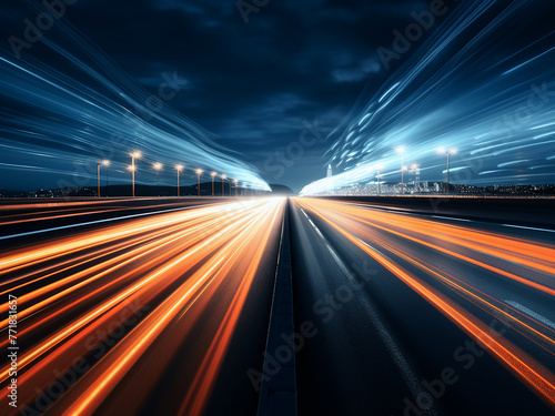Engage with the dynamic energy of light streaks along the highway.